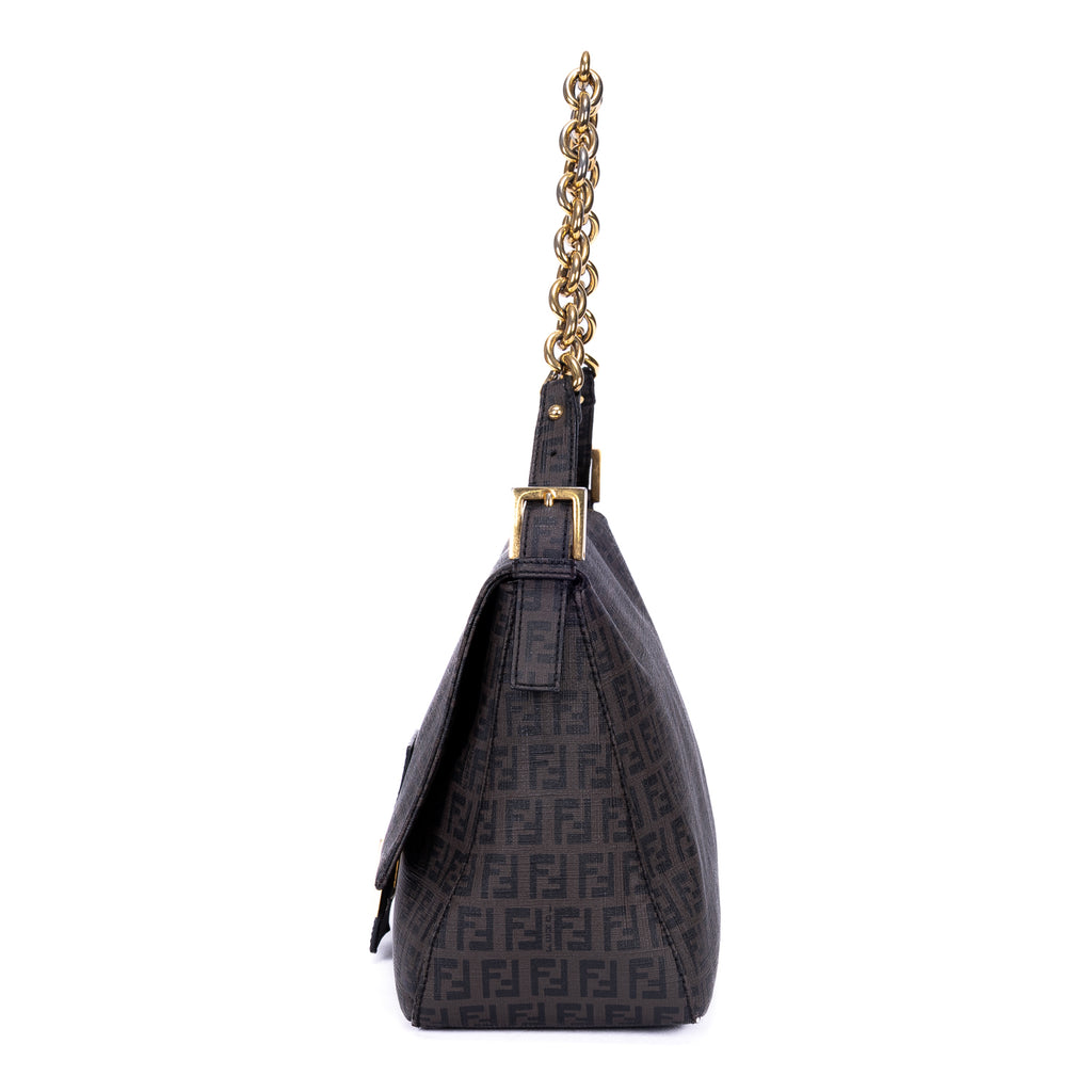 Bolso de mano Mamma Baguette lona recubierta Zucca negra