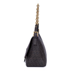 Bolso de mano Mamma Baguette lona recubierta Zucca negra
