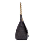 Bolso de mano Mamma Baguette lona recubierta Zucca negra