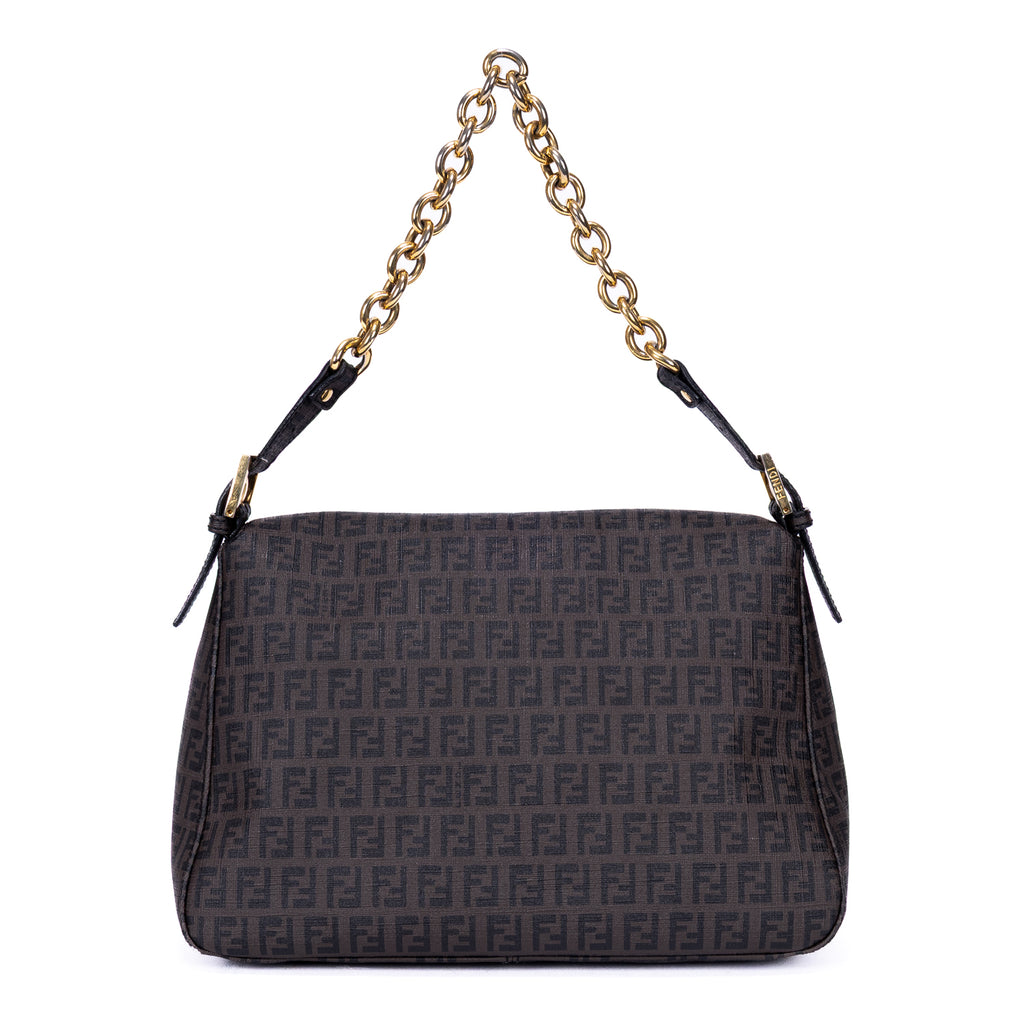 Bolso de mano Mamma Baguette lona recubierta Zucca negra