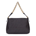 Bolso de mano Mamma Baguette lona recubierta Zucca negra