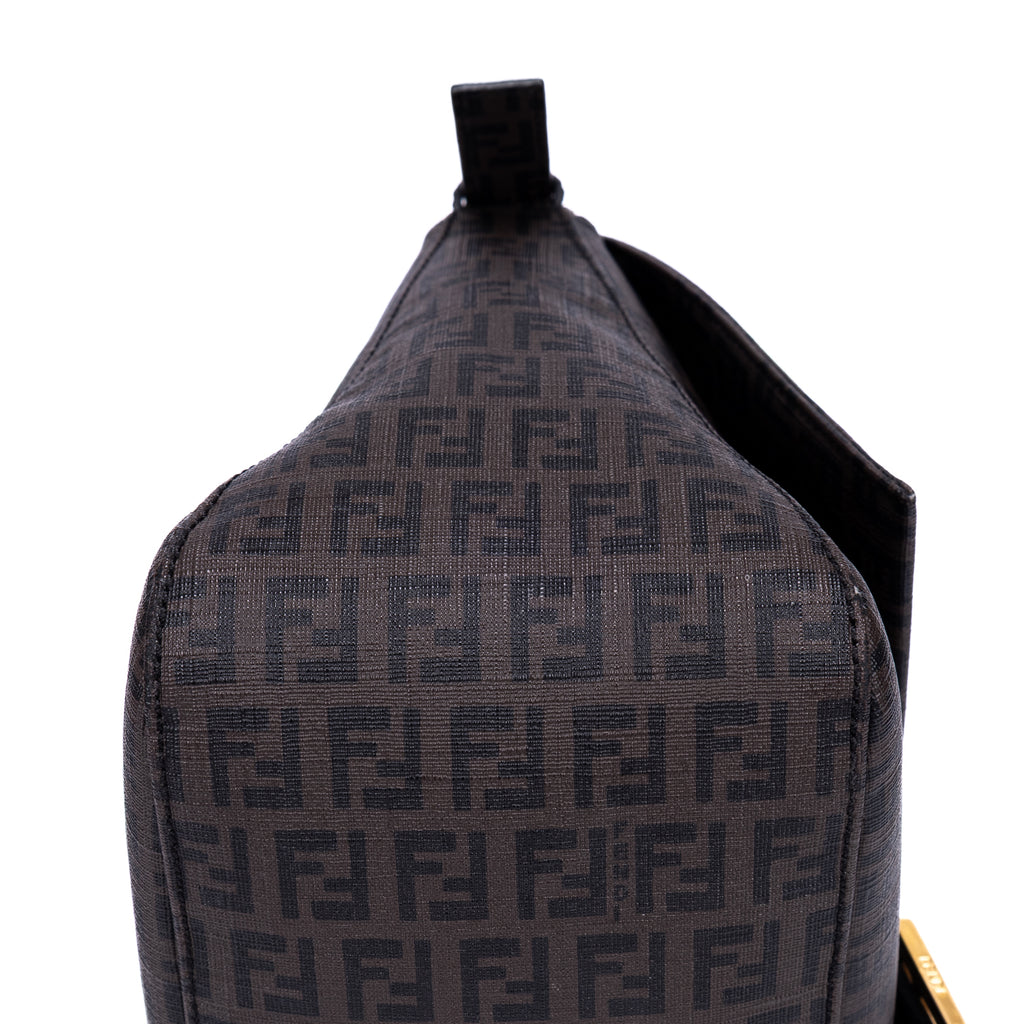 Bolso de mano Mamma Baguette lona recubierta Zucca negra