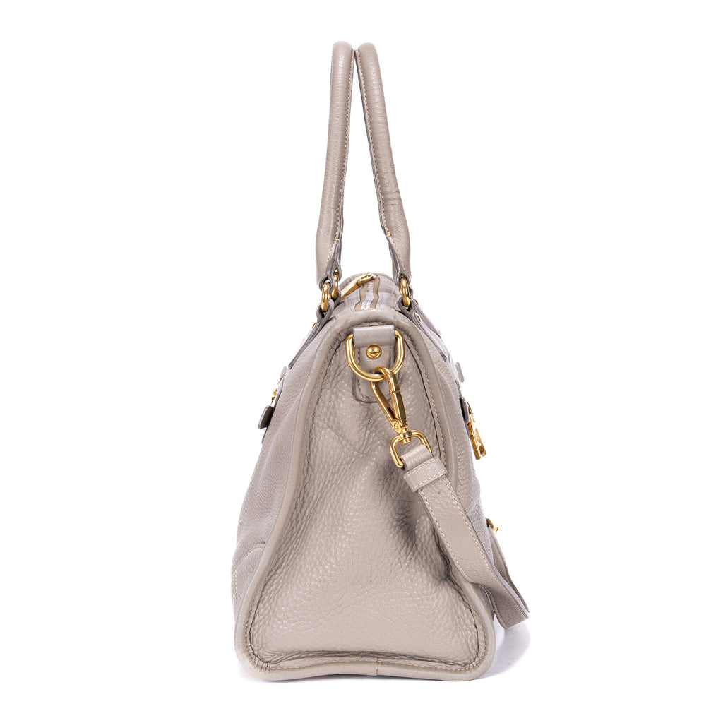 Handbag Motor Tote Grey Vitello Phenix