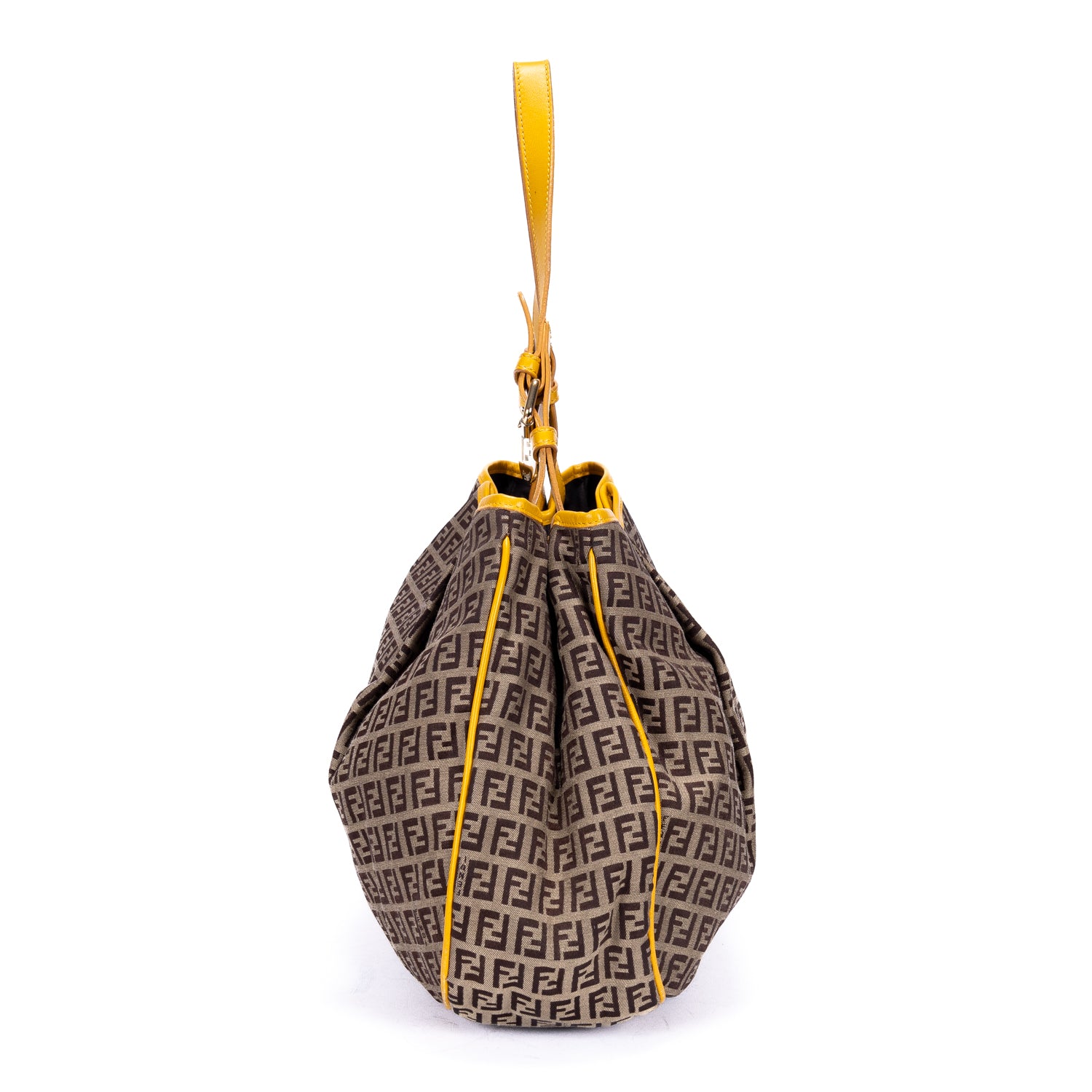 Shoulder Bag Zucchino Hobo Beige Zucca Canvas