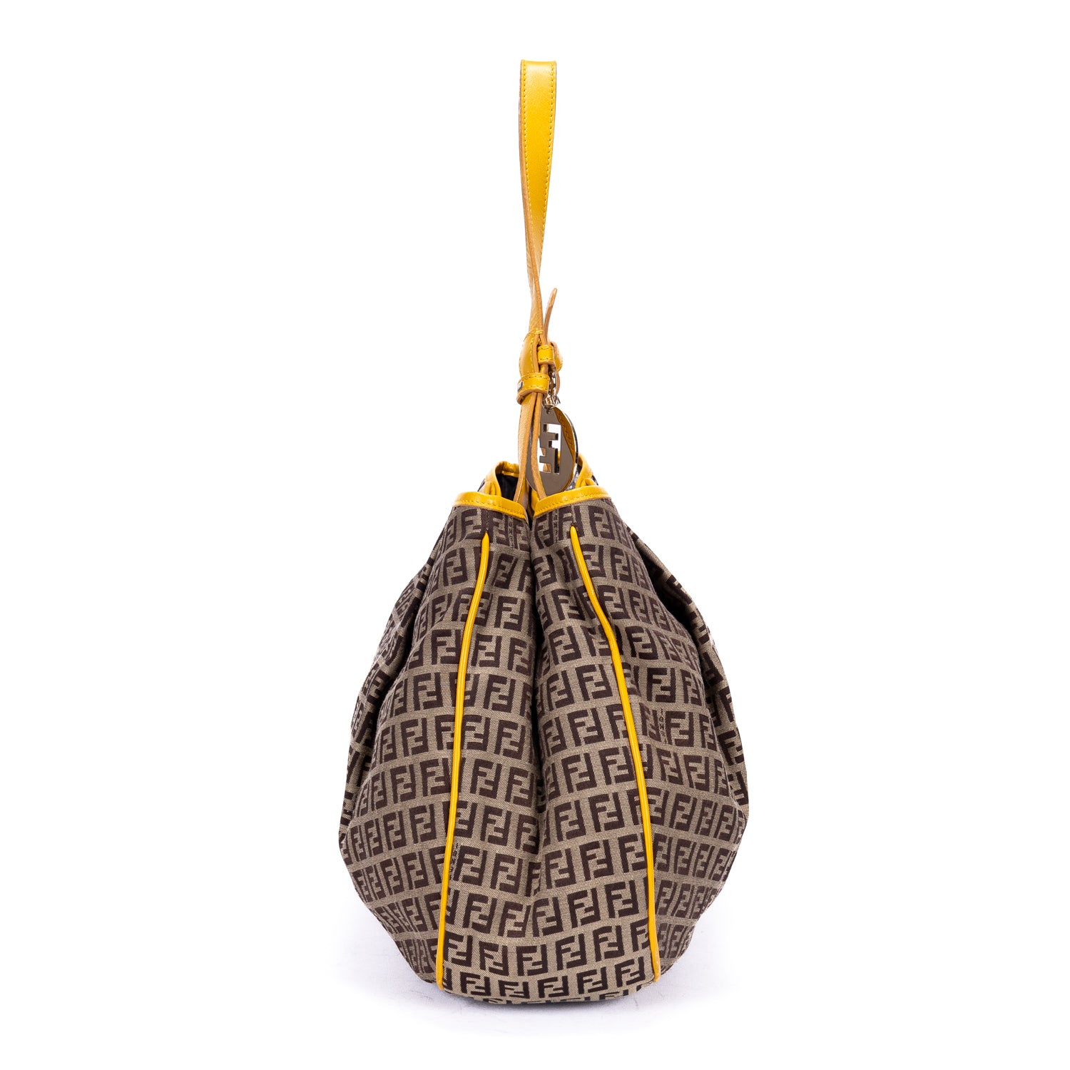 Shoulder Bag Zucchino Hobo Beige Zucca Canvas