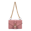 Bolso de hombro Aby Chain Bag Piel de becerro rosa