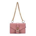 Bolso de hombro Aby Chain Bag Piel de becerro rosa