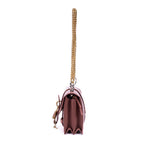Bolso de hombro Aby Chain Bag Piel de becerro rosa
