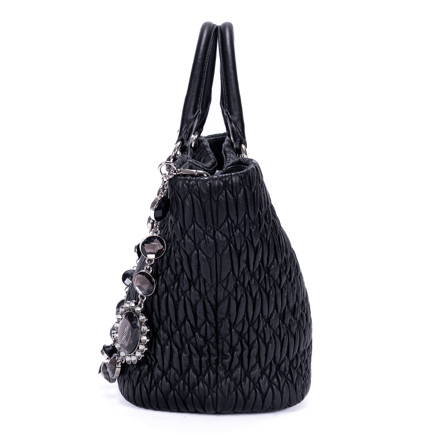 Shoulder Bag Matelasse Tote Black Nappa Matelasse Leather