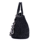Bolso de Hombro Matelassé Tote Piel Napa Matelassé Negra