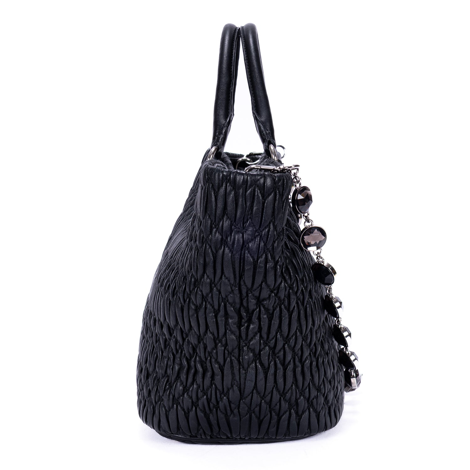 Shoulder Bag Matelasse Tote Black Nappa Matelasse Leather