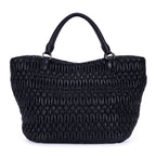 Shoulder Bag Matelasse Tote Black Nappa Matelasse Leather