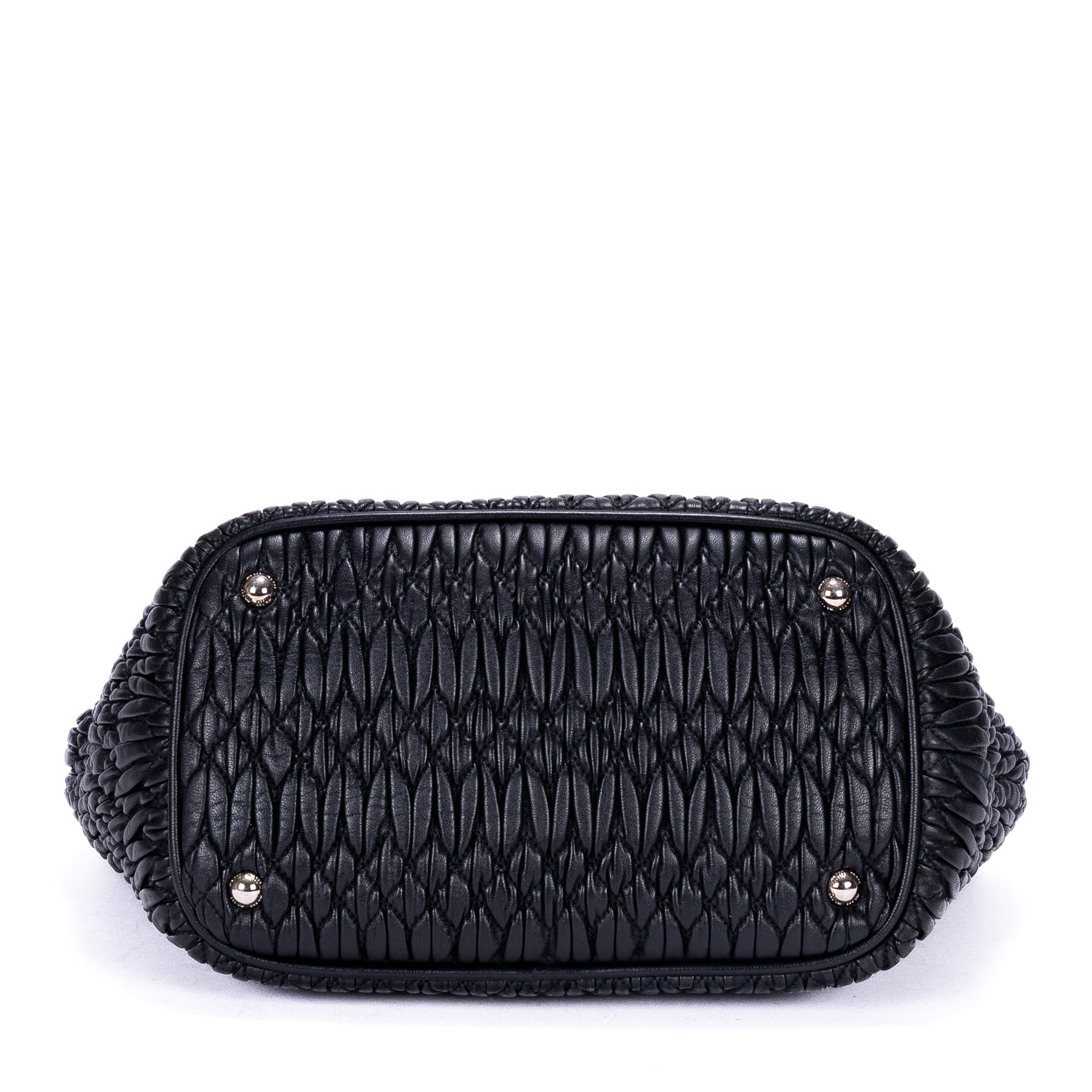 Shoulder Bag Matelasse Tote Black Nappa Matelasse Leather
