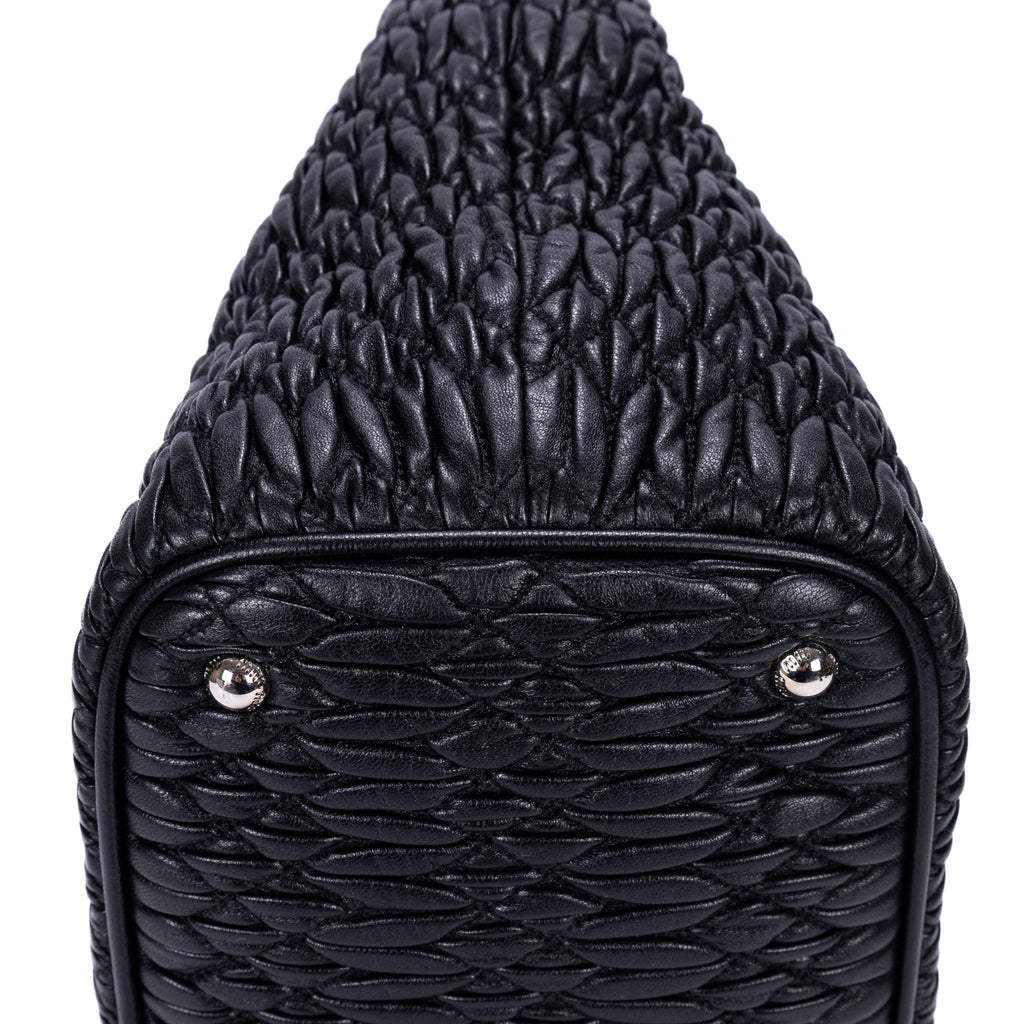 Shoulder Bag Matelasse Tote Black Nappa Matelasse Leather