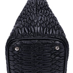 Bolso de Hombro Matelassé Tote Piel Napa Matelassé Negra