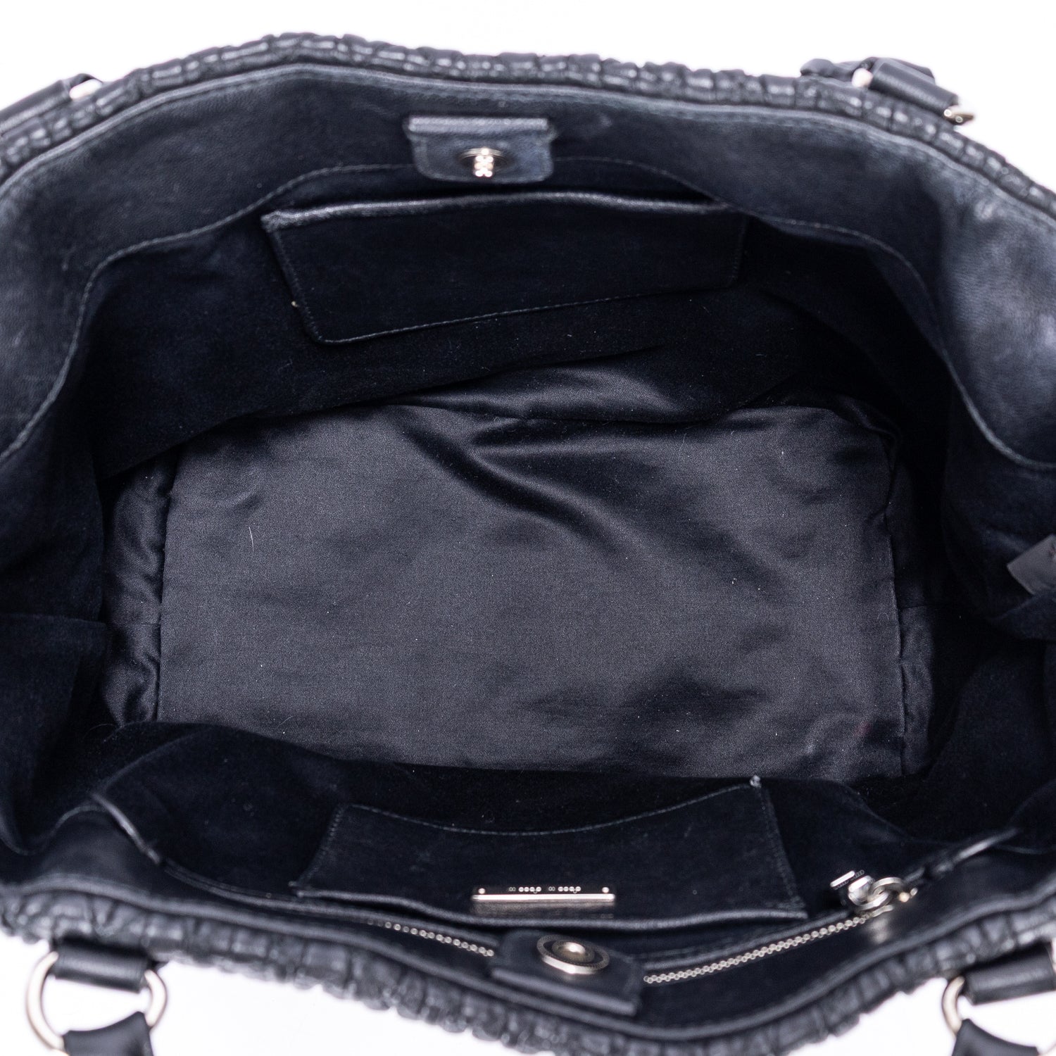 Shoulder Bag Matelasse Tote Black Nappa Matelasse Leather