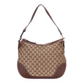Shoulder Bag Charlotte Hobo Beige Monogrammed Canvas