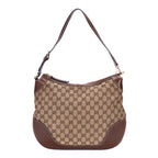 Shoulder Bag Charlotte Hobo Beige Monogrammed Canvas