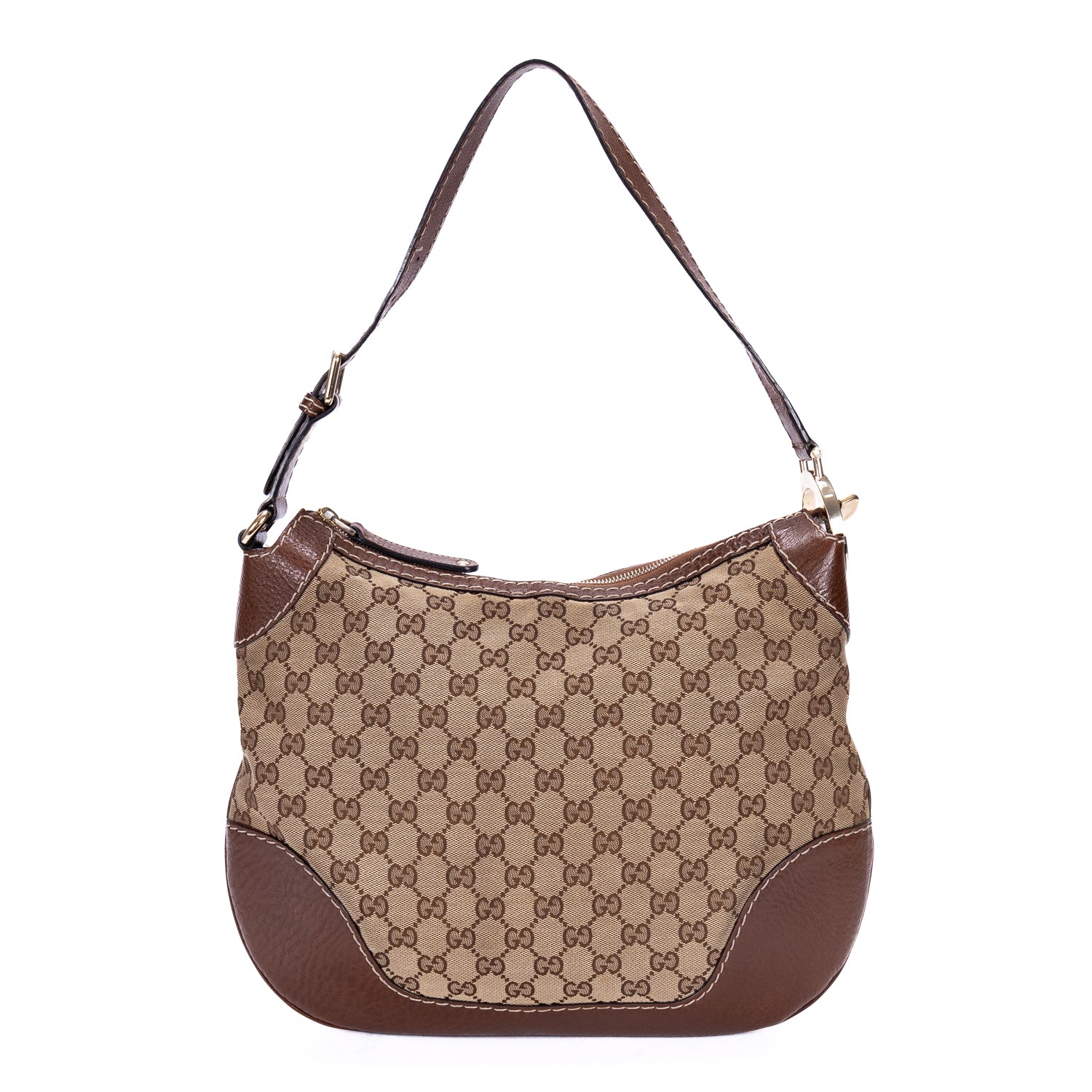 Shoulder Bag Charlotte Hobo Beige Monogrammed Canvas