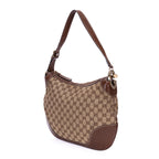 Shoulder Bag Charlotte Hobo Beige Monogrammed Canvas