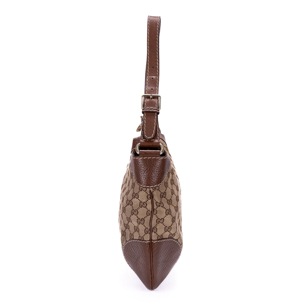 Shoulder Bag Charlotte Hobo Beige Monogrammed Canvas