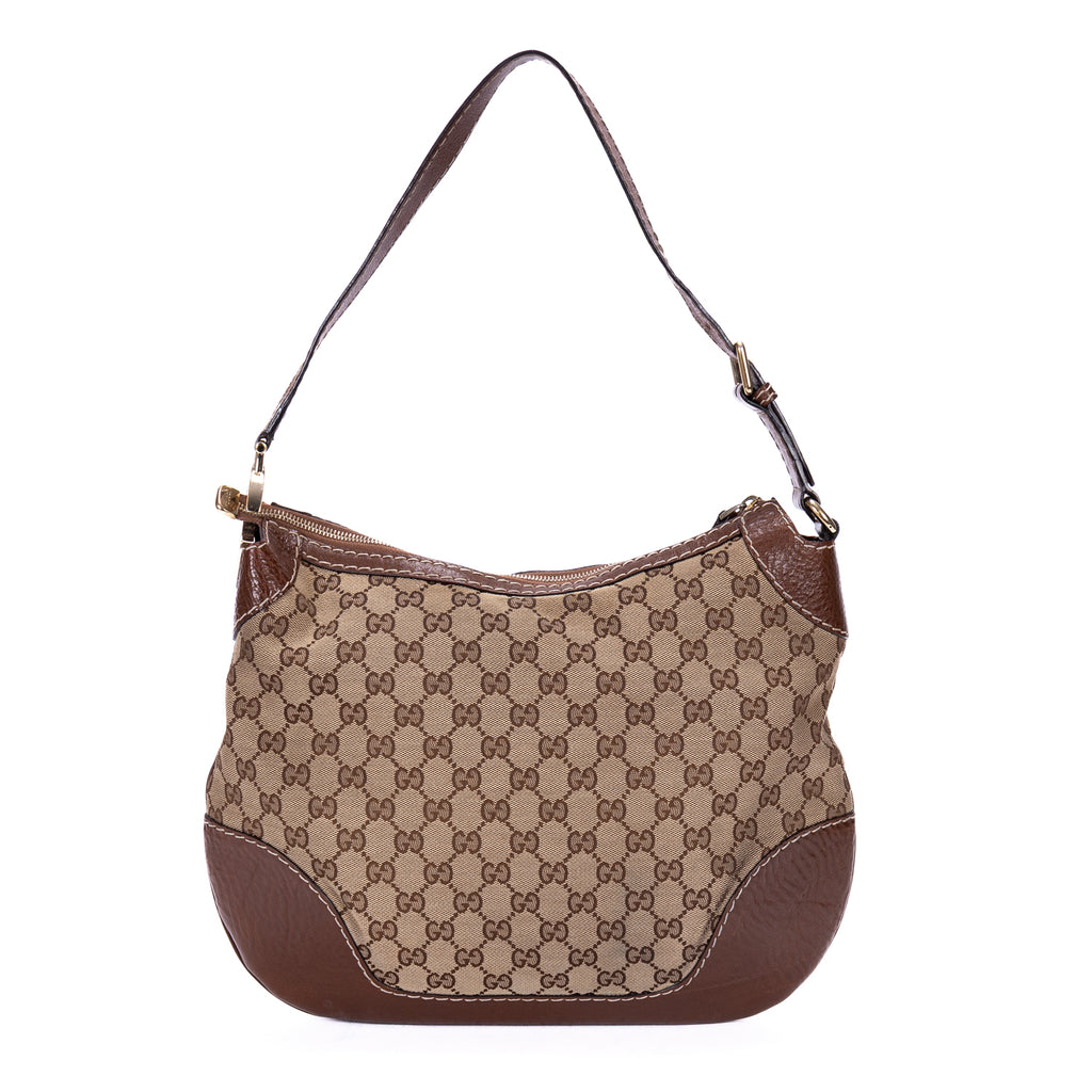 Shoulder Bag Charlotte Hobo Beige Monogrammed Canvas