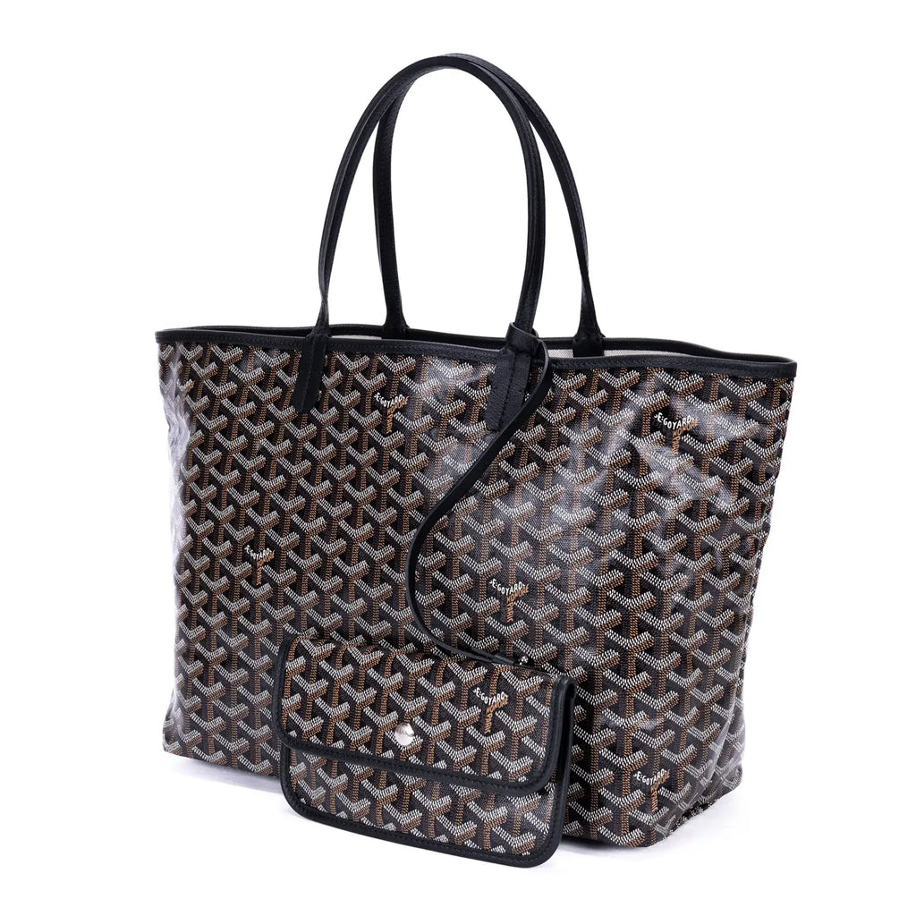 Sac Épaule Saint Louis PM Toile Enduite Goyardine Noire
