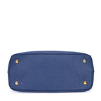 Sac bandoulière double zip cabas Galleria en cuir Saffiano bleu marine