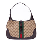 Bandolera Jackie de lona jacquard beige