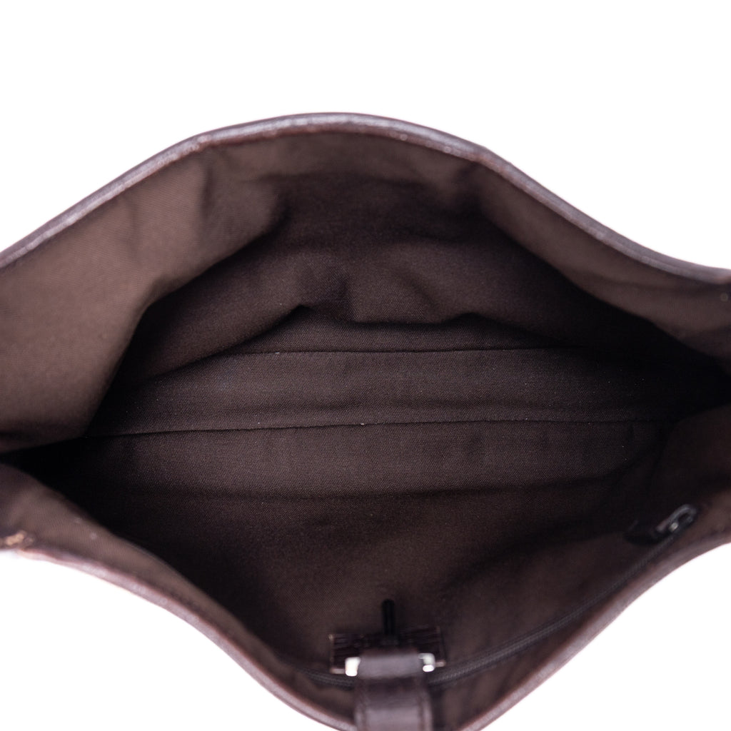Bandolera Jackie de lona jacquard beige