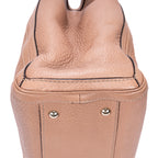 Bolso de Hombro Bella Bambú Piel de Becerro Granulada Rosa