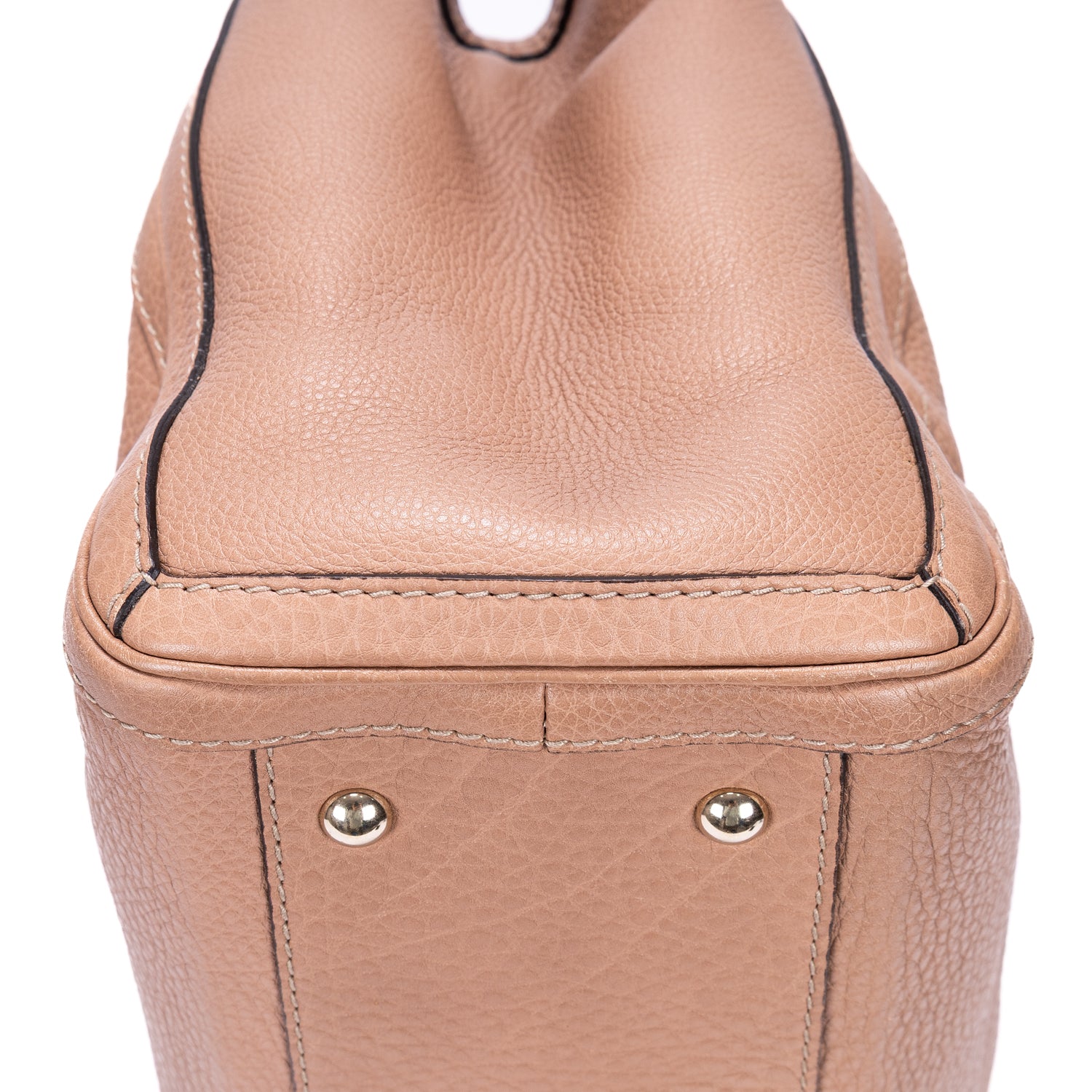 Bolso de Hombro Bella Bambú Piel de Becerro Granulada Rosa