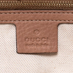 Bolso de Hombro Bella Bambú Piel de Becerro Granulada Rosa