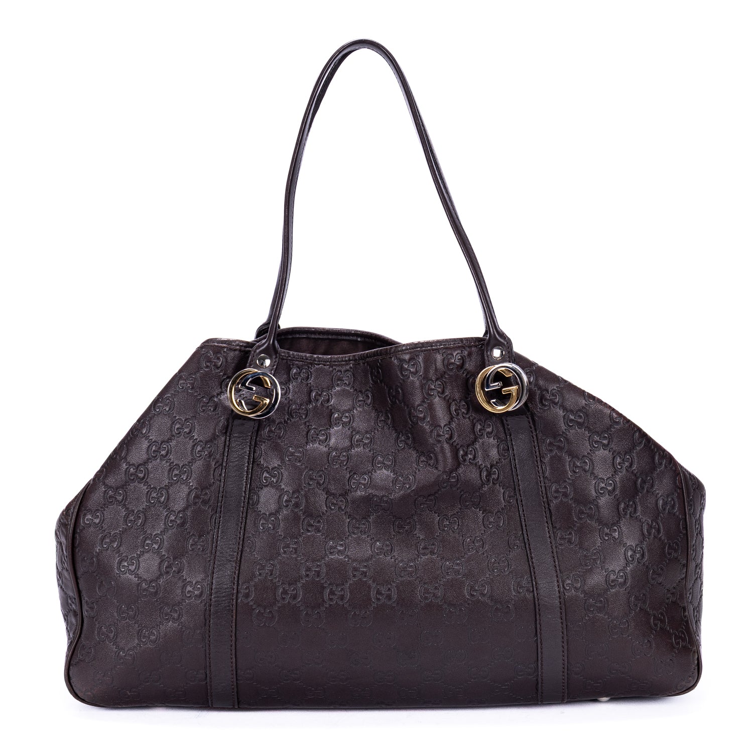 Shoulder Bag Sukey Tote Dark Brown Guccissima Embossed Leather