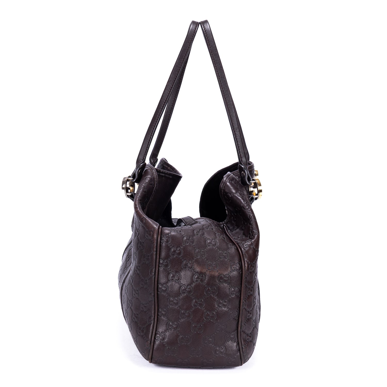 Shoulder Bag Sukey Tote Dark Brown Guccissima Embossed Leather