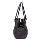 Sac Porté Épaule Sukey Cabas Cuir Gaufré Guccissima Marron Foncé