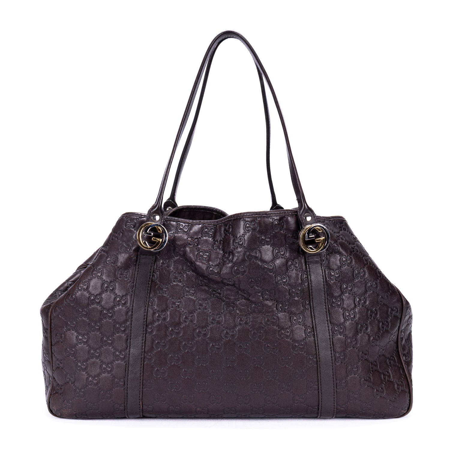 Shoulder Bag Sukey Tote Dark Brown Guccissima Embossed Leather