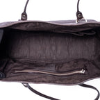 Sac Porté Épaule Sukey Cabas Cuir Gaufré Guccissima Marron Foncé
