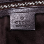 Sac Porté Épaule Sukey Cabas Cuir Gaufré Guccissima Marron Foncé