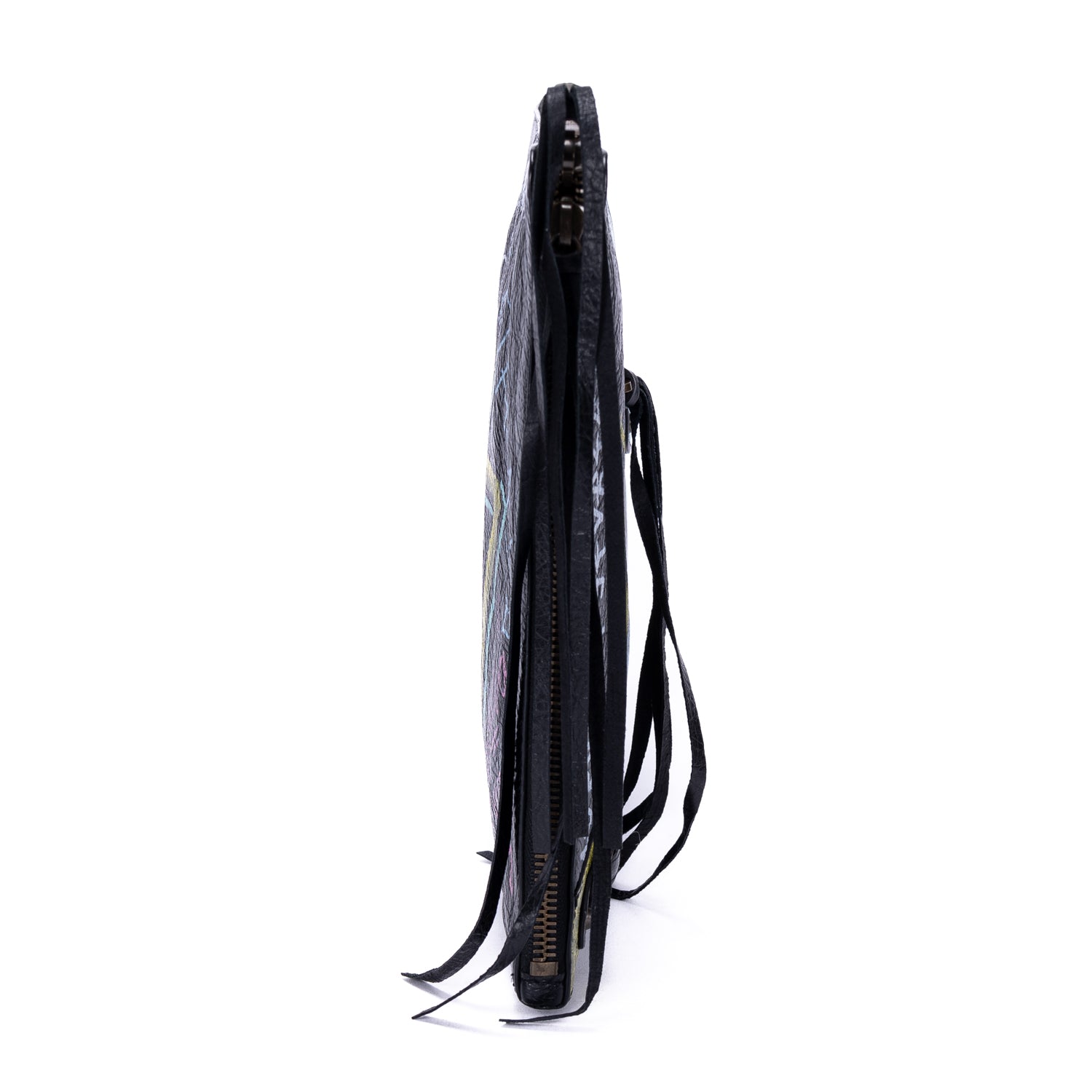 Clutch Graffiti Clutch Black Graffiti Print Leather