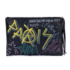 Clutch Graffiti Clutch Black Graffiti Print Leather