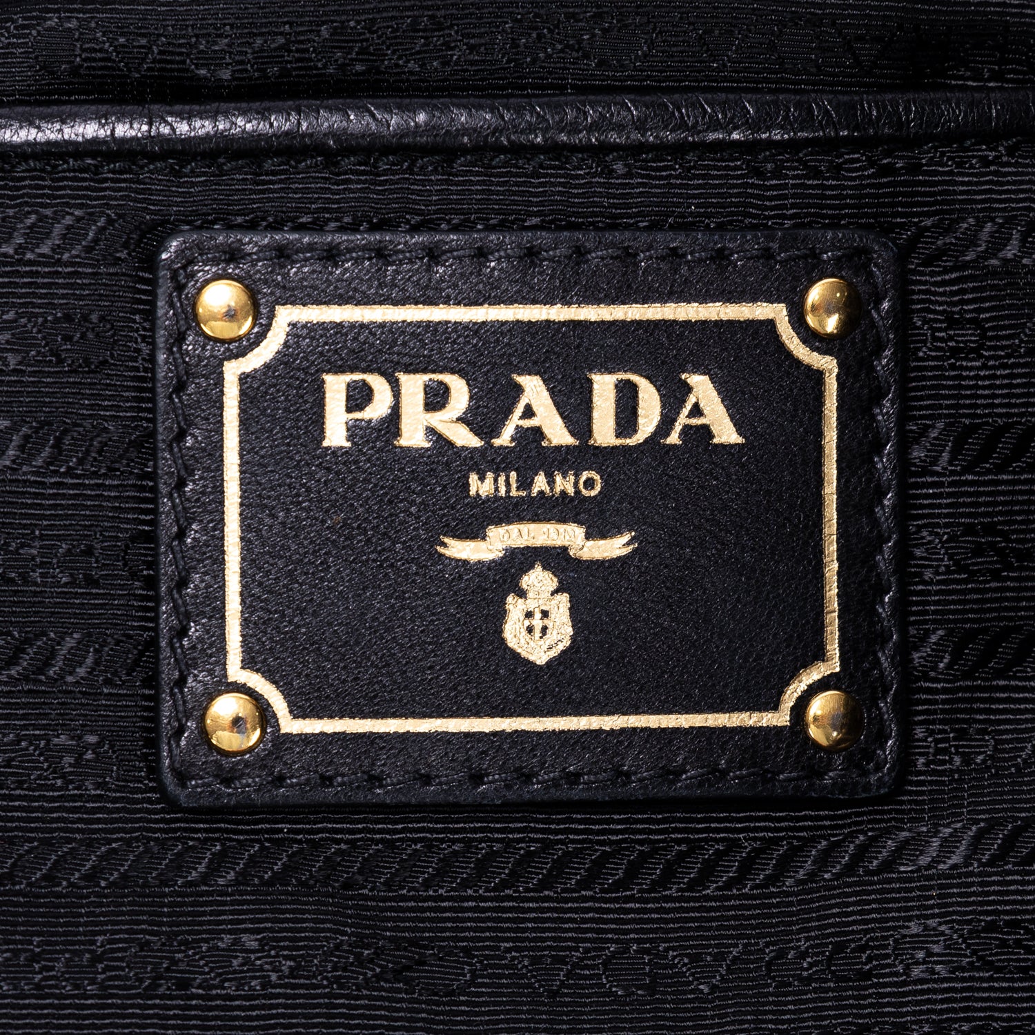 Shoulder Bag Satchel Bag Black Nappa Gaufre Leather