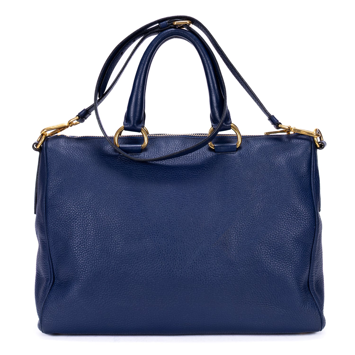 Shoulder Bag Shopping Tote Grey Vitello Daino Leather