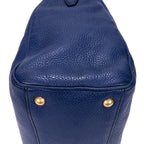 Shoulder Bag Shopping Tote Grey Vitello Daino Leather