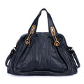 Shoulder Bag Medium Paraty Medium Navy Grained Calfskin Leather