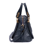 Shoulder Bag Medium Paraty Medium Navy Grained Calfskin Leather