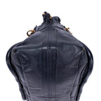 Shoulder Bag Medium Paraty Medium Navy Grained Calfskin Leather