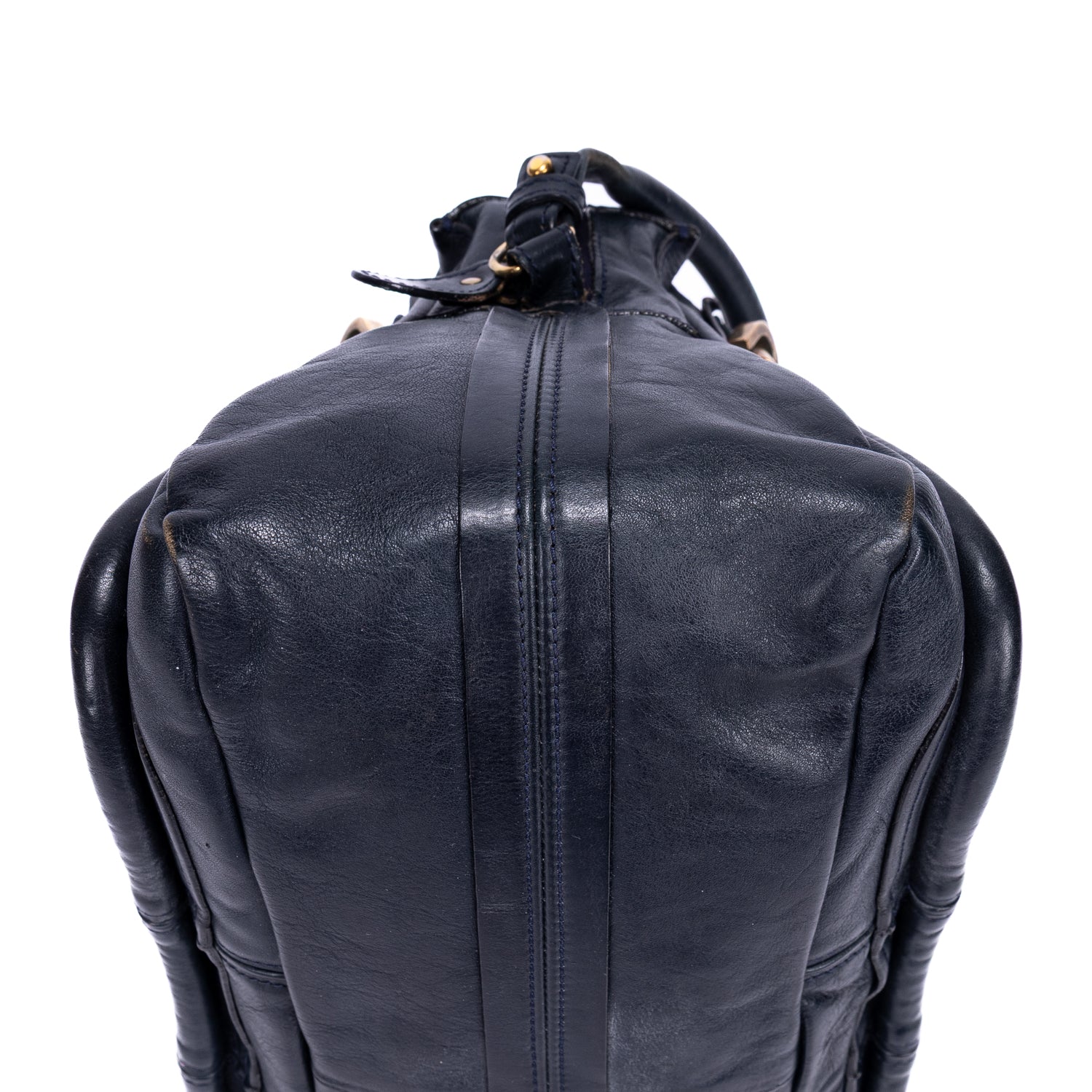 Shoulder Bag Medium Paraty Medium Navy Grained Calfskin Leather