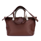 Sac à Bandoulière Bailey Convertible 2-en-1 en Cuir de Veau Marron