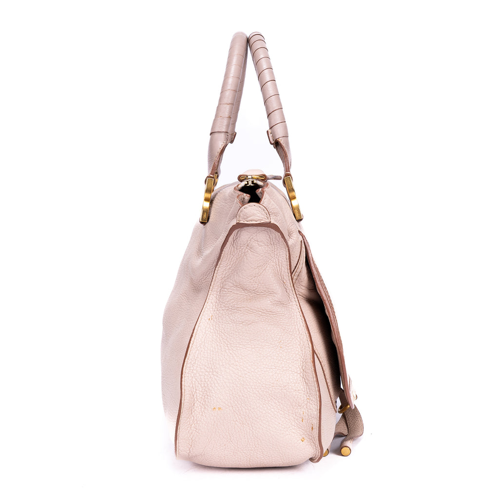 Shoulder Bag Medium Marcie Medium Light Pink Grained Calfskin Leather